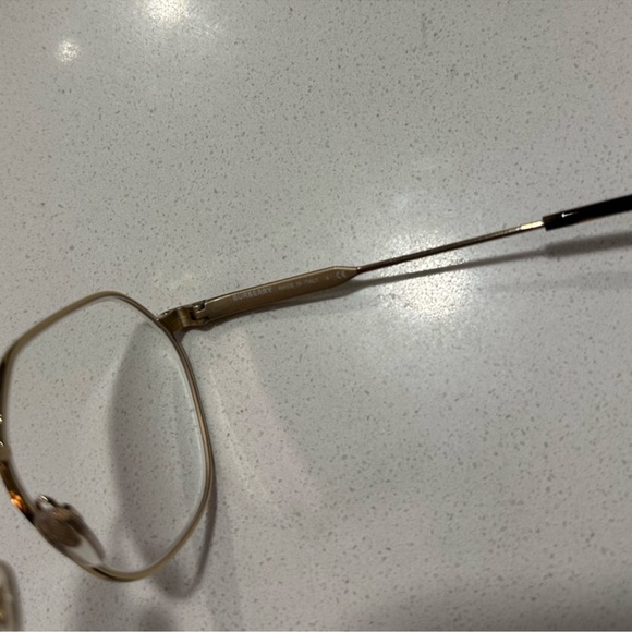 Burberry B1350 1312 Gold Round Square Eyeglass Frames - Picture 10 of 10